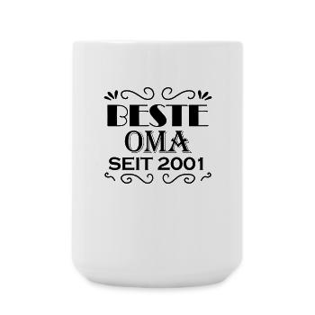 Beste Oma seit 2001 - Oma Geschenk - Große Tasse 440 ml - Weiß - Vorne