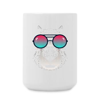 Capybara cool avec des lunettes de soleil - Grande tasse 440 ml - blanc - Devant