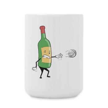 Boules de pétanque et vin Boules de boccia Tenue de pétanque - Grande tasse 440 ml - blanc - Devant