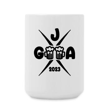 2023 Junggesellenabschied Crew Feier - Große Tasse 440 ml - Weiß - Vorne