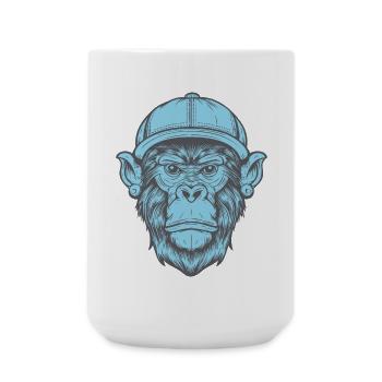 Funky Affe - Große Tasse 440 ml - Weiß - Vorne