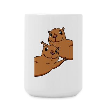 Capybara Wasserschwein - Große Tasse 440 ml - Weiß - Vorne