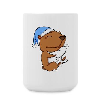 Capybara Wasserschwein - Große Tasse 440 ml - Weiß - Vorne