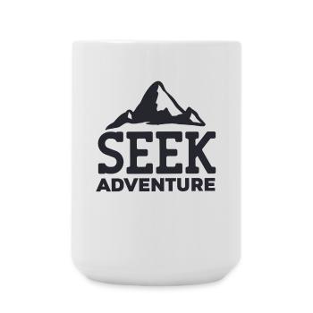 Cherche l'aventure - Voyage message inspirant - Grande tasse 440 ml - blanc - Devant