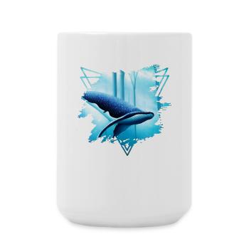 Motif de requin-baleine : Une majesté - Grande tasse 440 ml - blanc - Devant