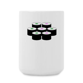 Motif de sushi - Grande tasse 440 ml - blanc - Devant