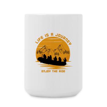Life is a Journey - Enjoy the Ride - Travel Tee - Large Mug 440 ml - white - Front