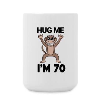 70 Geburtstag - 70 Jahre - Umarmung - Große Tasse 440 ml - Weiß - Vorne