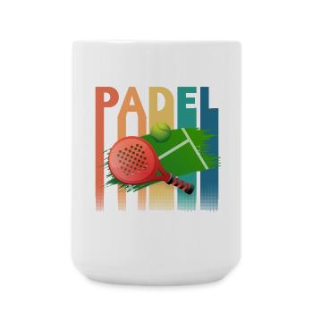 Padel Tennis Retro Vintage - Large Mug 440 ml - white - Front