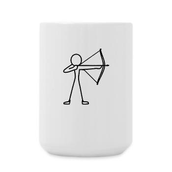 Archer à l’arc à l’arc à l’arc - Grande tasse 440 ml - blanc - Devant
