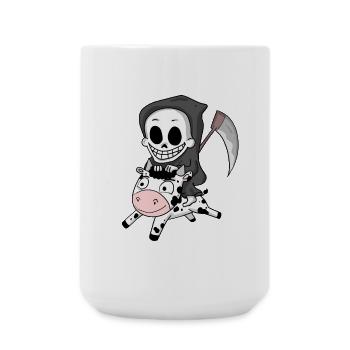 Grim Reaper Cow - Large Mug 440 ml - white - Front