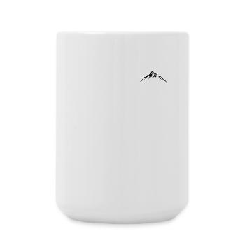Berge Motiv Bergsteigen Mountainbiker Wandern Berg - Große Tasse 440 ml - Weiß - Vorne