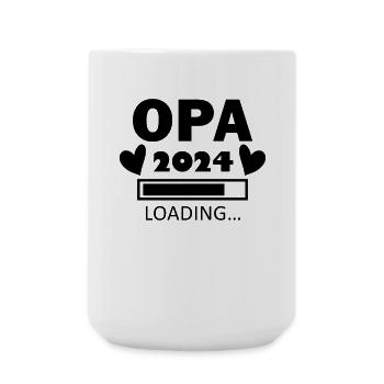 Opa 2024 - Opa werden - Opa Loading 2024 - Große Tasse 440 ml - Weiß - Vorne