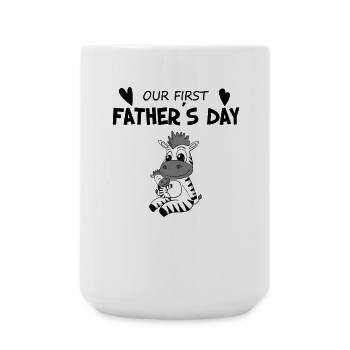 Vatertag Motiv - erster Vatertag Geschenk - Große Tasse 440 ml - Weiß - Vorne