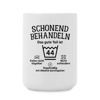 44. Geburtstag Schonend Behandeln 44 Teil Ist 44 - Große Tasse 440 ml - Weiß - Vorne