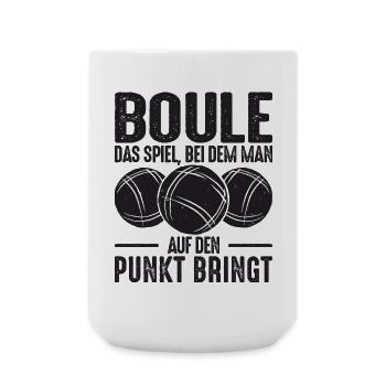 Boule Spruch Kugeln werfen Boccia Spiel Botcha - Große Tasse 440 ml - Weiß - Vorne