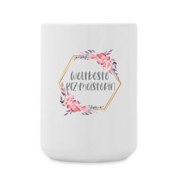 Weltbeste KFZ-Meisterin Beruf Geschenk - Große Tasse 440 ml - Weiß - Vorne