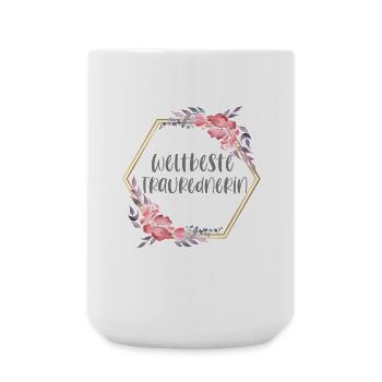 Weltbeste Traurednerin Hochzeit Beruf Geschenk - Große Tasse 440 ml - Weiß - Vorne