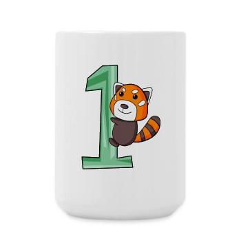 1 anniversaire 1 an avec motif animal - Un - Grande tasse 440 ml - blanc - Devant