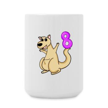 8 Birthday 8 years old with animal motif - eight - Large Mug 440 ml - white - Front