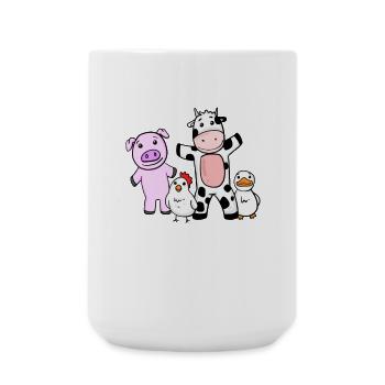 Cute animals for children - Farm - Large Mug 440 ml - white - Front