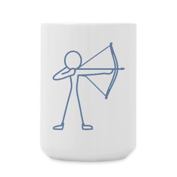 Archer à l’arc à l’arc à l’arc - Grande tasse 440 ml - blanc - Devant
