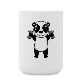 Panda Dumbbell Training Entraînement en force Fitness - Grande tasse 440 ml - blanc - Devant
