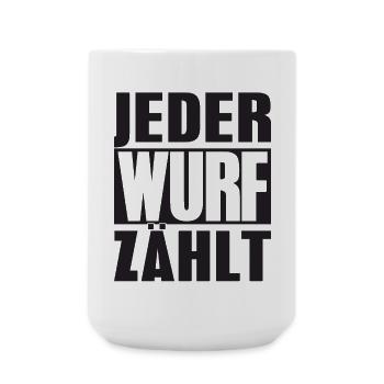Boule Spruch Kugeln für Bouler Boccia Spiel - Große Tasse 440 ml - Weiß - Vorne
