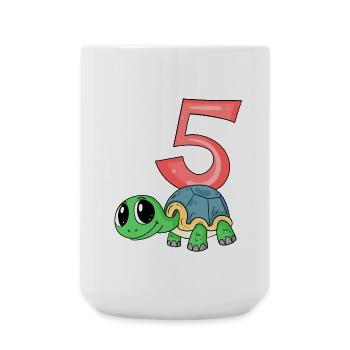 5 Birthday 5 years old with animal motif - five - Large Mug 440 ml - white - Front