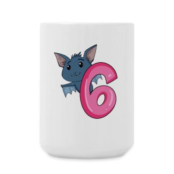 6 Birthday 6 years old with animal motif - six - Large Mug 440 ml - white - Front