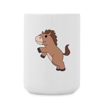 Niedliches Pferd - Große Tasse 440 ml - Weiß - Vorne