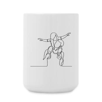 Passendes Vater-Tochter T-Shirt – Familienlook, Ge - Große Tasse 440 ml - Weiß - Vorne