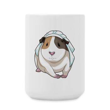 Mariage au voile de mariée cochon d’Inde - Grande tasse 440 ml - blanc - Devant