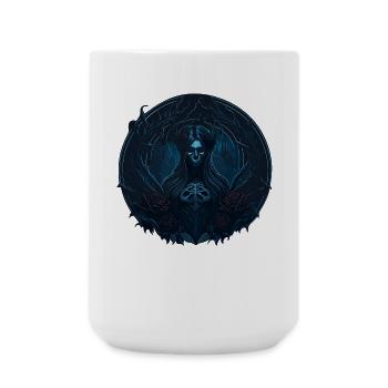 Gothic Roses Girl Skeleton Dark Style - Large Mug 440 ml - white - Front