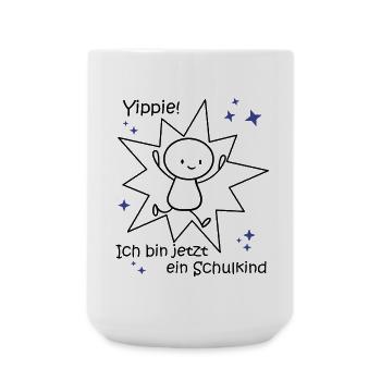 Yippie Schulkind - Große Tasse 440 ml - Weiß - Vorne