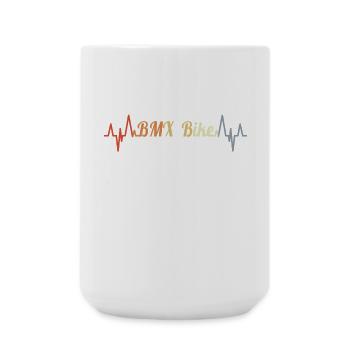 Vintage BMX Heartline - Large Mug 440 ml - white - Front