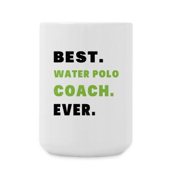 Bester Trainer Wasserball Humor Geschenk Coach - Große Tasse 440 ml - Weiß - Vorne
