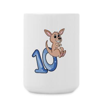 10th birthday motif kangaroo - ten years - Large Mug 440 ml - white - Front