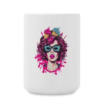 Vibrant Pop Art Comics Sister - Large Mug 440 ml - white - Front