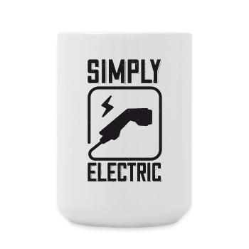 Simply Electric - for electric car fans - Large Mug 440 ml - white - Front