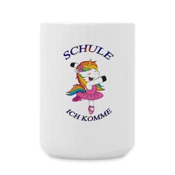 Schule ich komme 1 - Große Tasse 440 ml - Weiß - Vorne