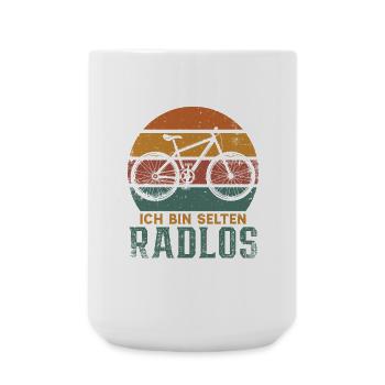 Ich Bin Radlos Retro Vintage - Große Tasse 440 ml - Weiß - Vorne
