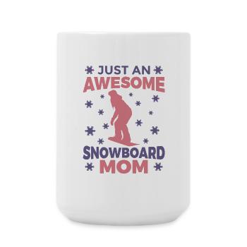 Snowboarding Mama - Large Mug 440 ml - white - Front