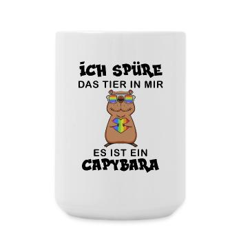 Capybara Wasserschwein Geschenk - Große Tasse 440 ml - Weiß - Vorne