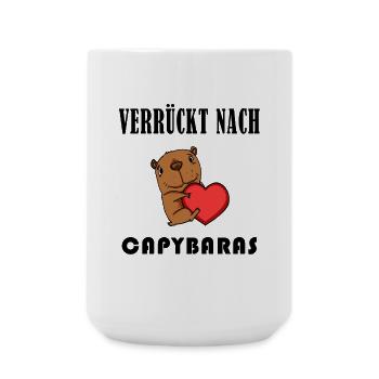 Capybara Wasserschwein Geschenk - Große Tasse 440 ml - Weiß - Vorne