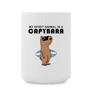 Capybara Wasserschwein Geschenk - Große Tasse 440 ml - Weiß - Vorne