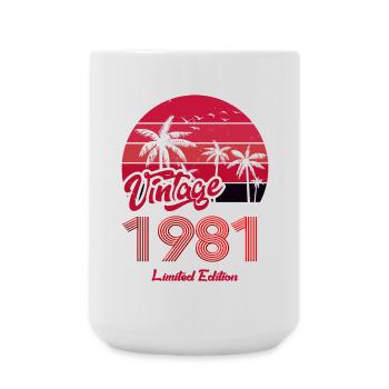 Jahrgang 1981 Limitierte Auflage Rot - Große Tasse 440 ml - Weiß - Vorne