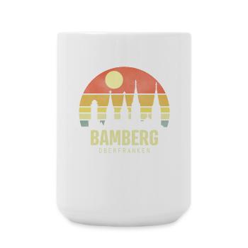 Bamberg Bamberger Stadt Oberfranken Koordinaten - Große Tasse 440 ml - Weiß - Vorne