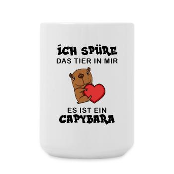 Capybara Wasserschwein Geschenk - Große Tasse 440 ml - Weiß - Vorne
