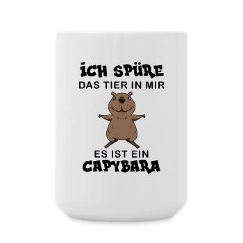 Capybara Wasserschwein - Große Tasse 440 ml - Weiß - Vorne